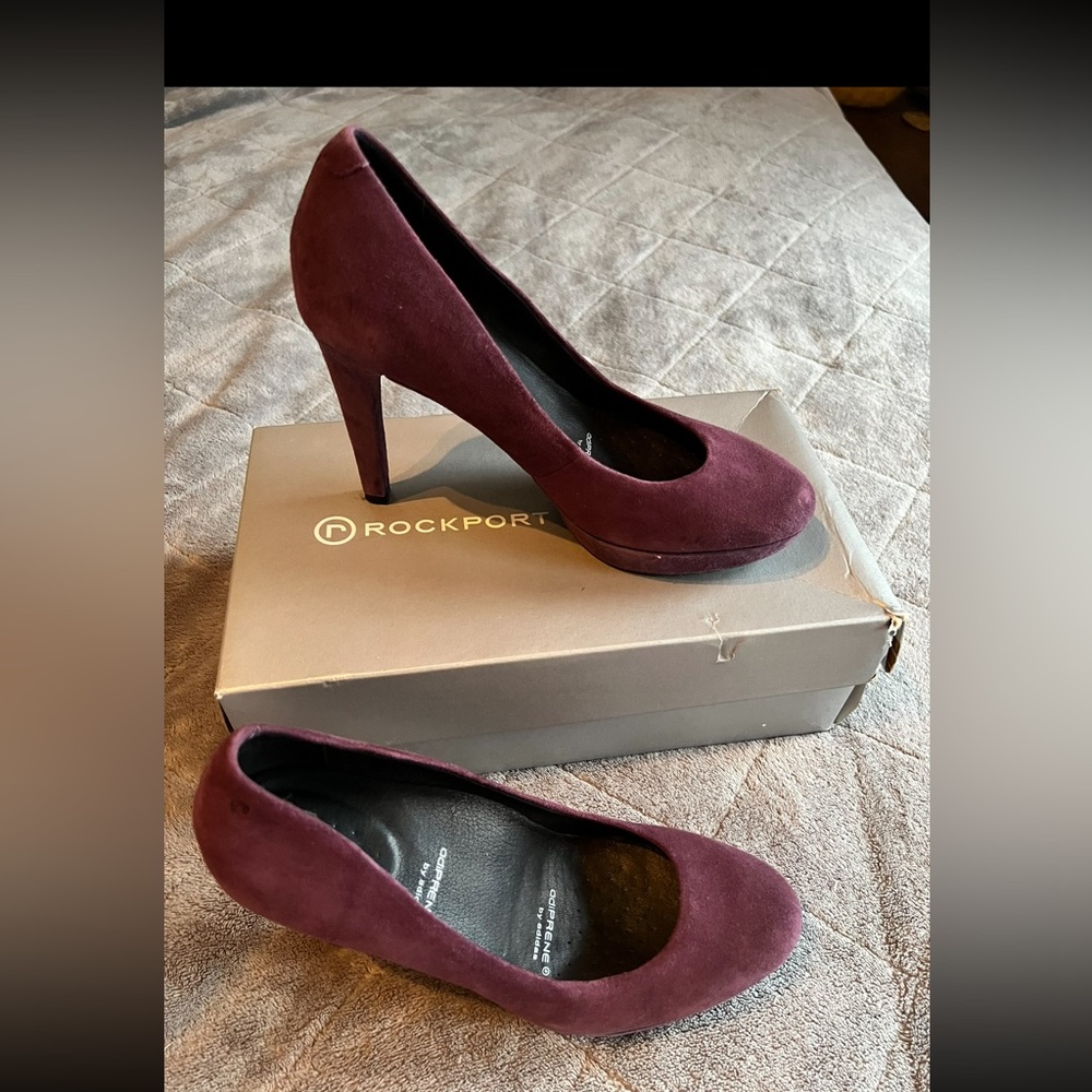 Rockport x Adidas Women's Plum Suede High Heel Pump